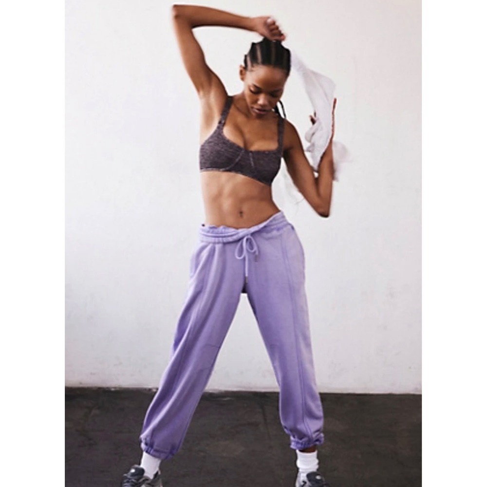 Free People FP Movement Sprint To The Finish Washed Pants Purple XS OB1653600